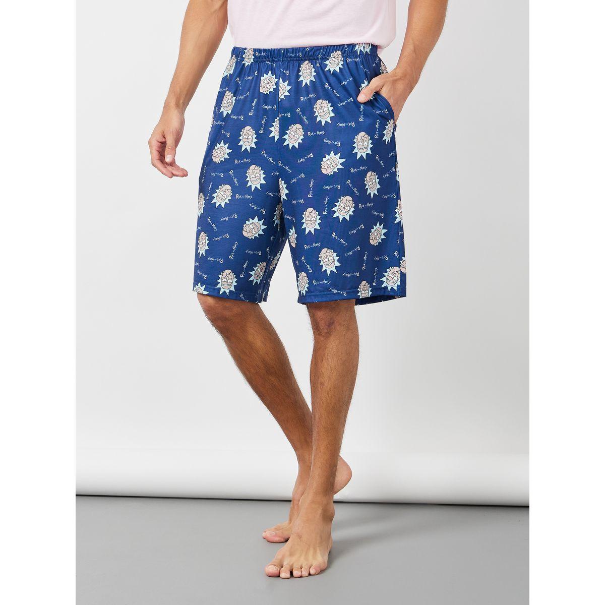 Styli Unwind Rick & Morty Graphic Print T-Shirt & Printed Shorts Set-men-clothing-nightwear-sets-image-4