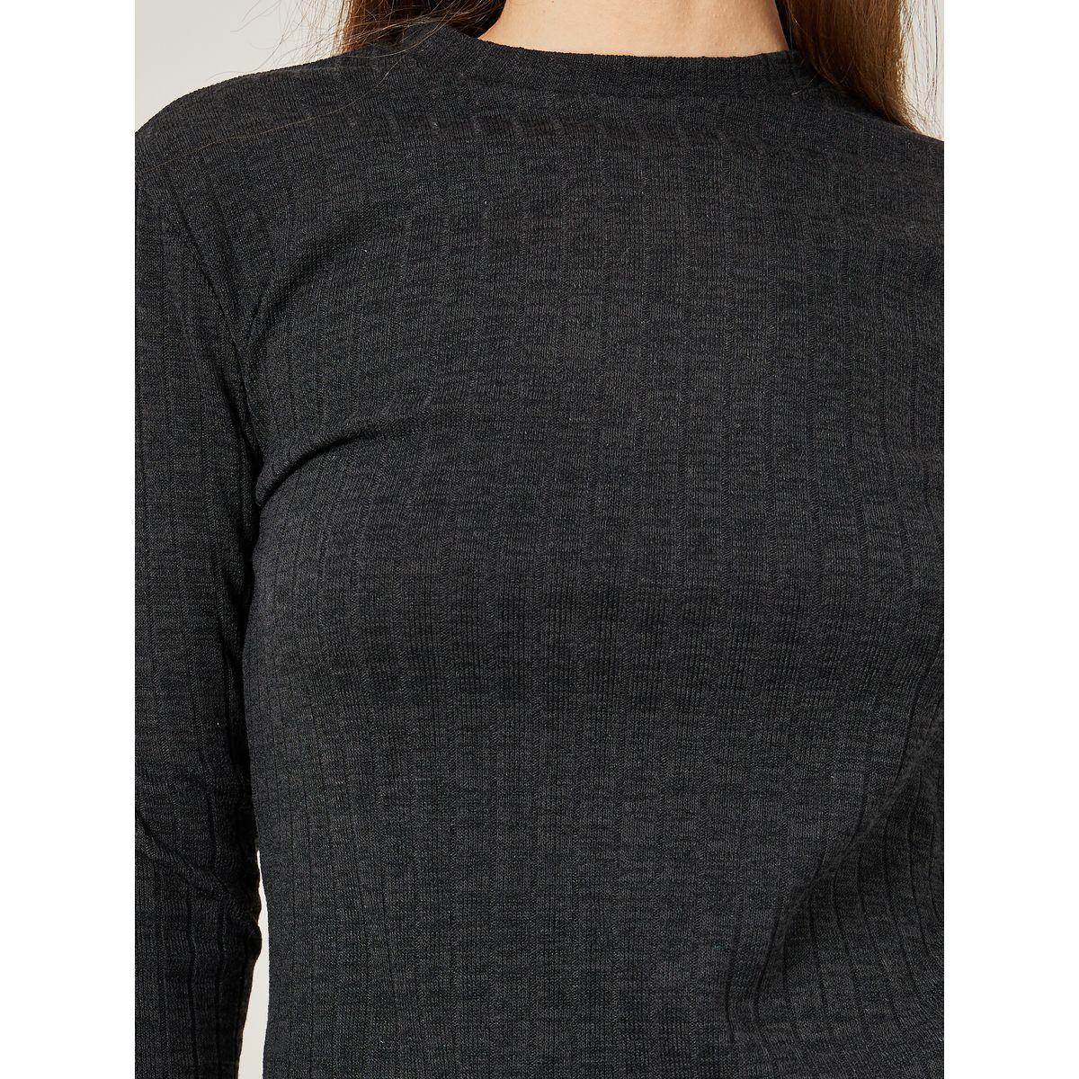Styli Solid Knit Top & Mermaid Hem Skirt Co-Ords-women-clothing-coordsets-image-3