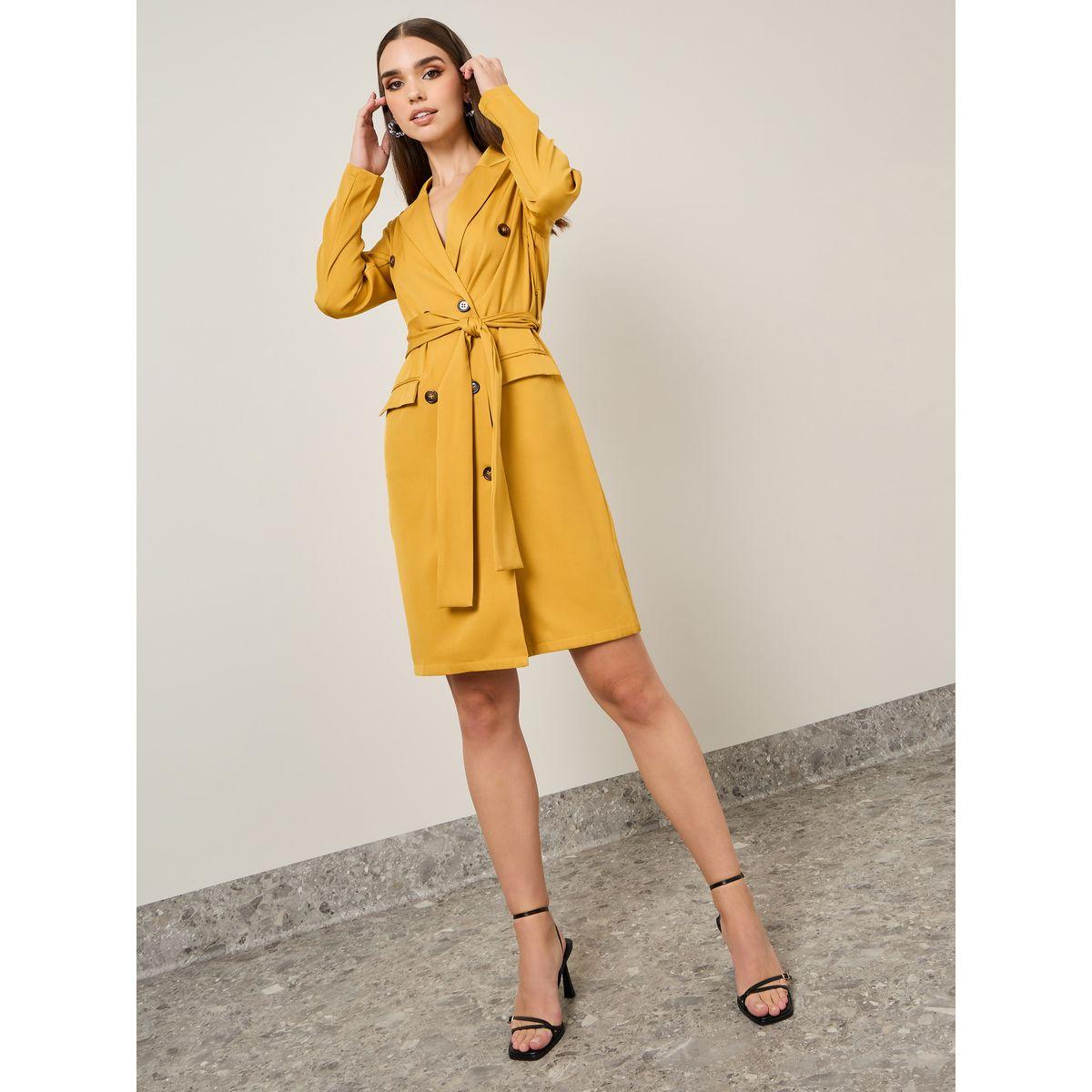 Styli Double Breasted Belted Blazer Mini Dress-women-clothing-dresses-image-2