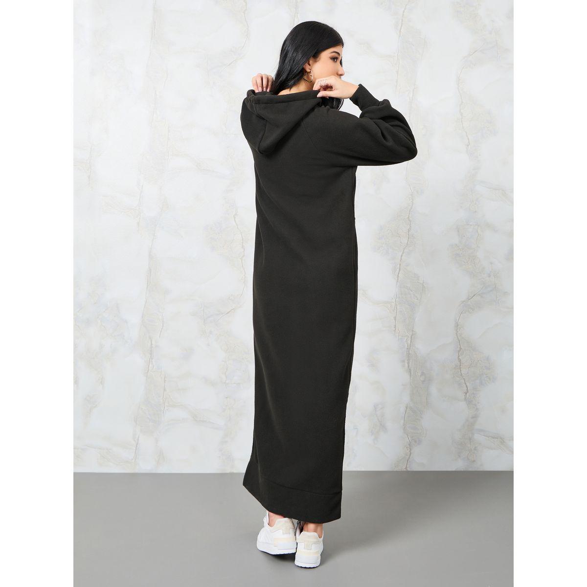 Styli Solid Hooded Sweatshirt Maxi Dress-women-clothing-dresses-image-4