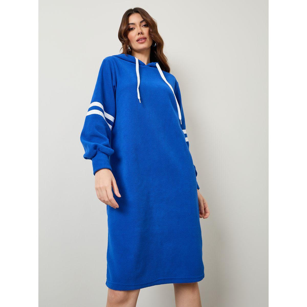 فستان بطول الركبة وياقة هودي-women-clothing-dresses-image-3