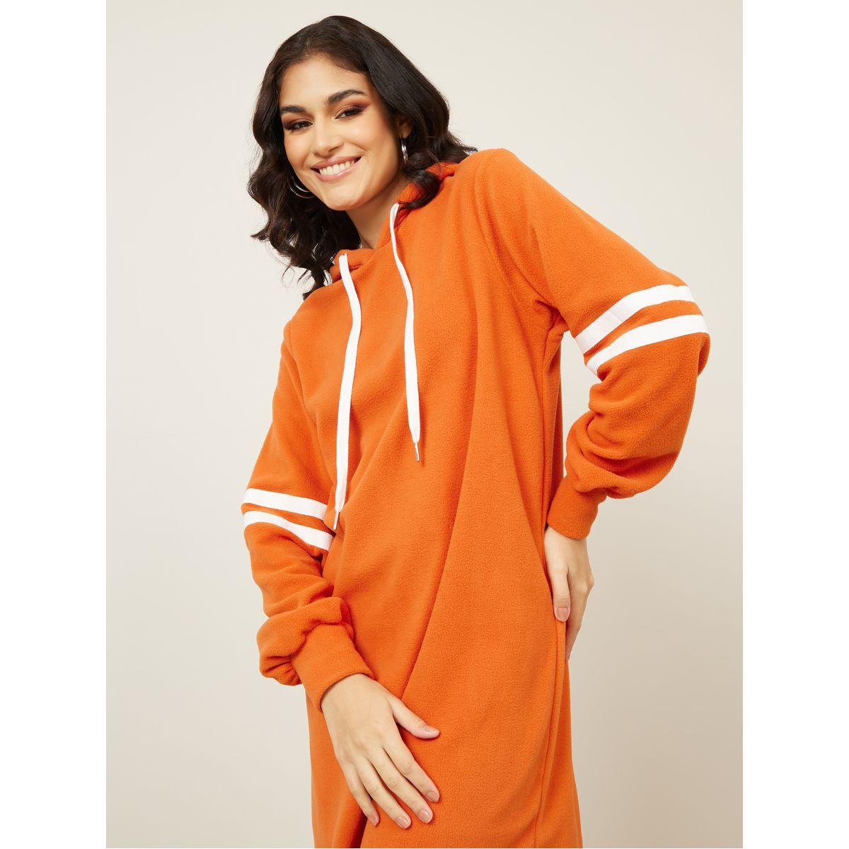فستان بطول الركبة وياقة هودي-women-clothing-dresses-image-2