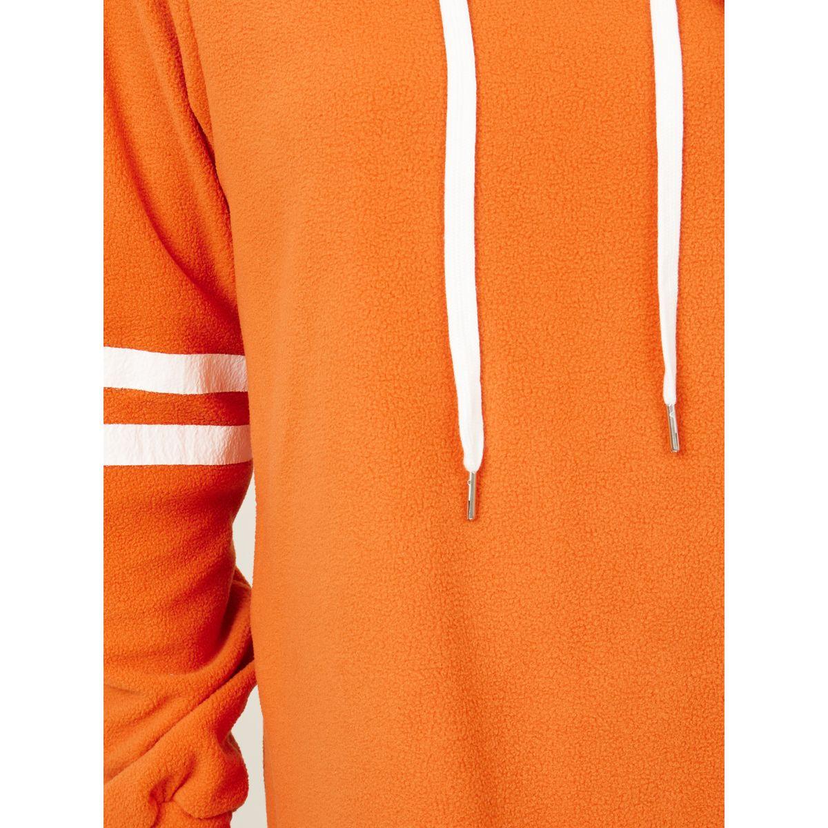 Styli Striped Sleeve Hooded Knee Length Sweatshirt Dress-women-clothing-dresses-image-3