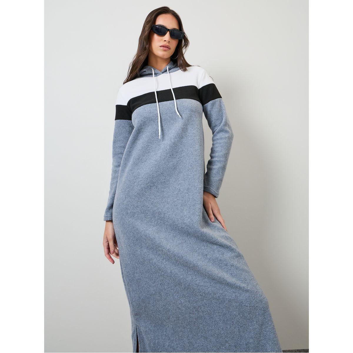 Styli Colorblock Hoodie Sweater Maxi Dress-women-clothing-dresses-image-2