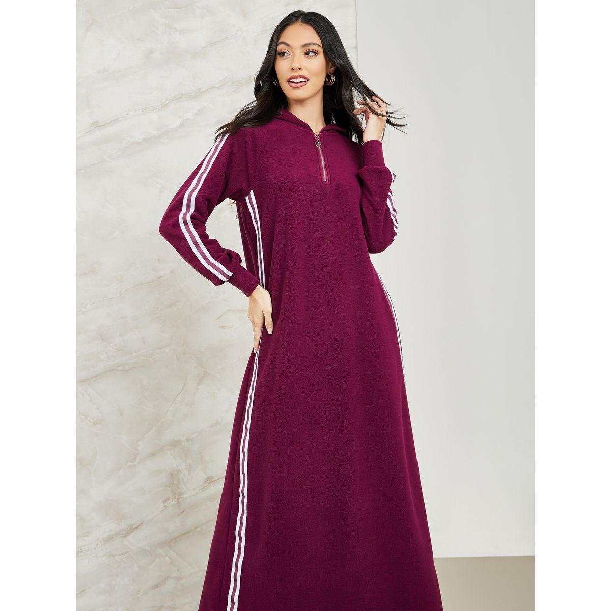 فستان طويل بياقة هودي-women-clothing-dresses-image-2