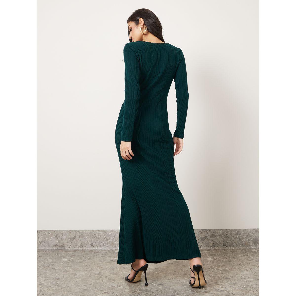 Styli Square Neck Knit Bodycon Maxi Dress-women-clothing-dresses-image-4