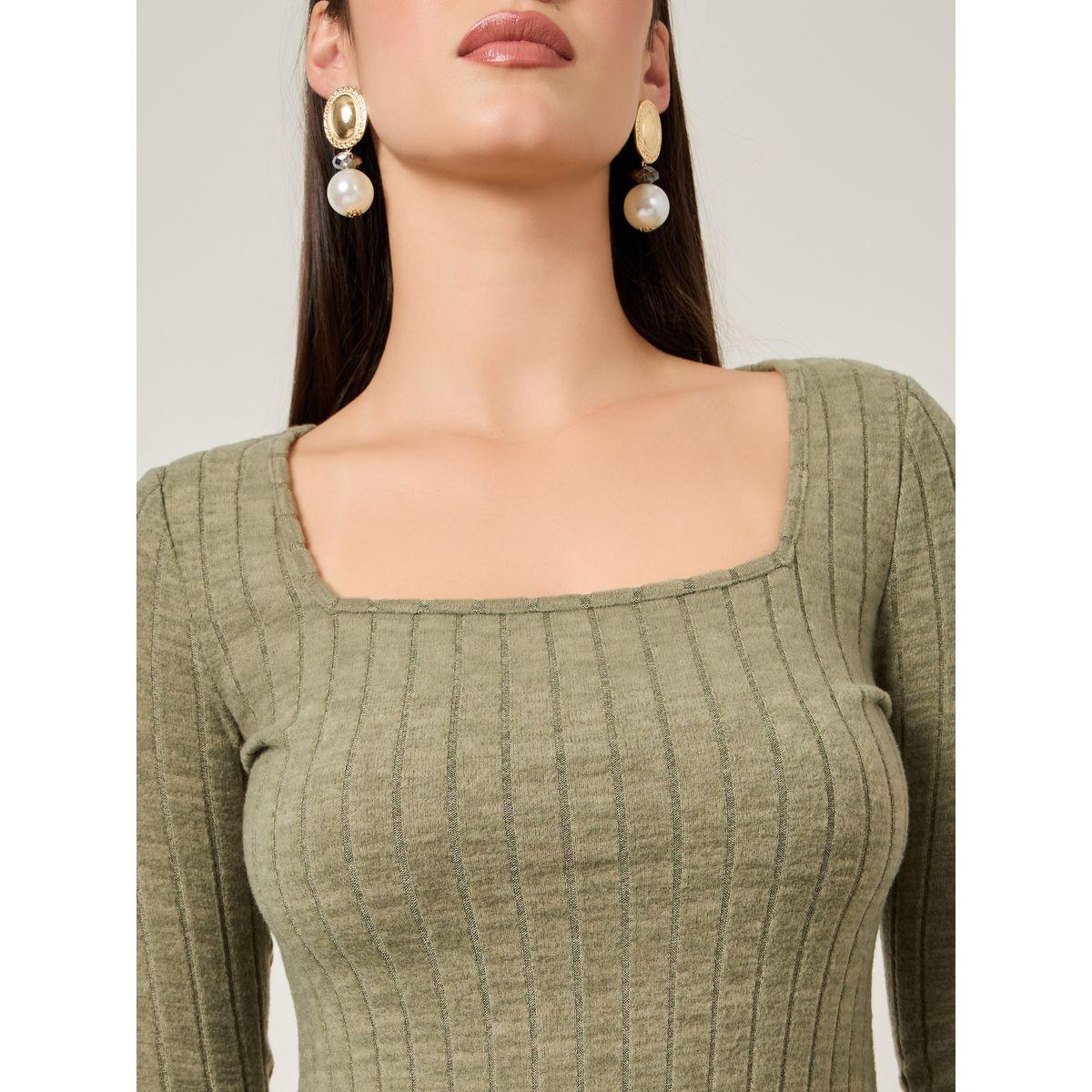 Styli Ribbed Square Neck Bodycon Maxi Dress-women-clothing-dresses-image-3