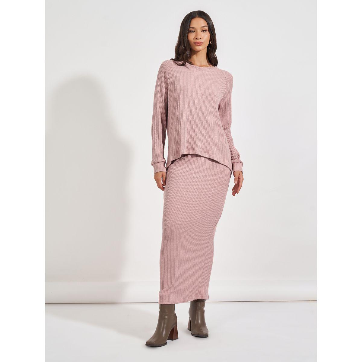 Styli Longline Knitted Top & Maxi Skirt Co-Ords-women-clothing-coordsets-image-2