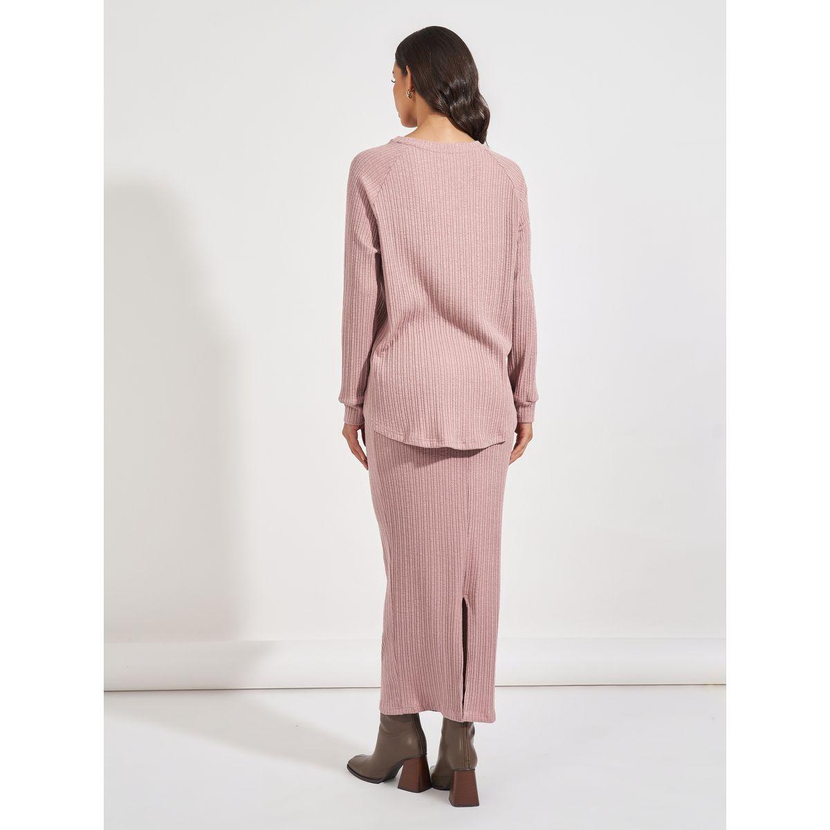 Styli Longline Knitted Top & Maxi Skirt Co-Ords-women-clothing-coordsets-image-6