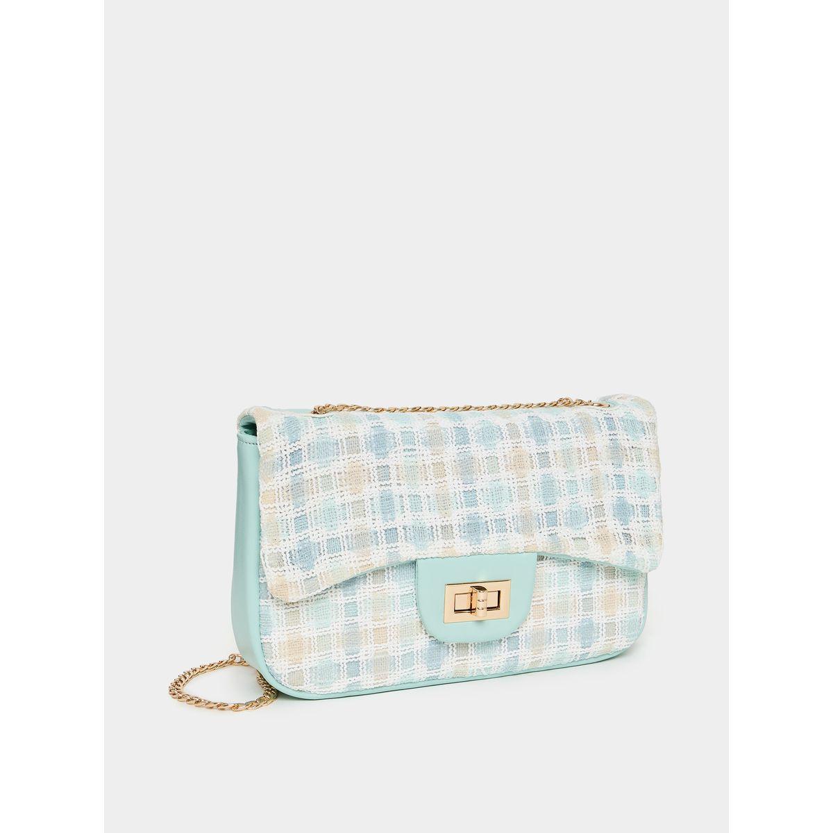 Styli Tweed Pattern Crossbody Bag with Turn Lock-women-bagsandwallets-handbags-image-1