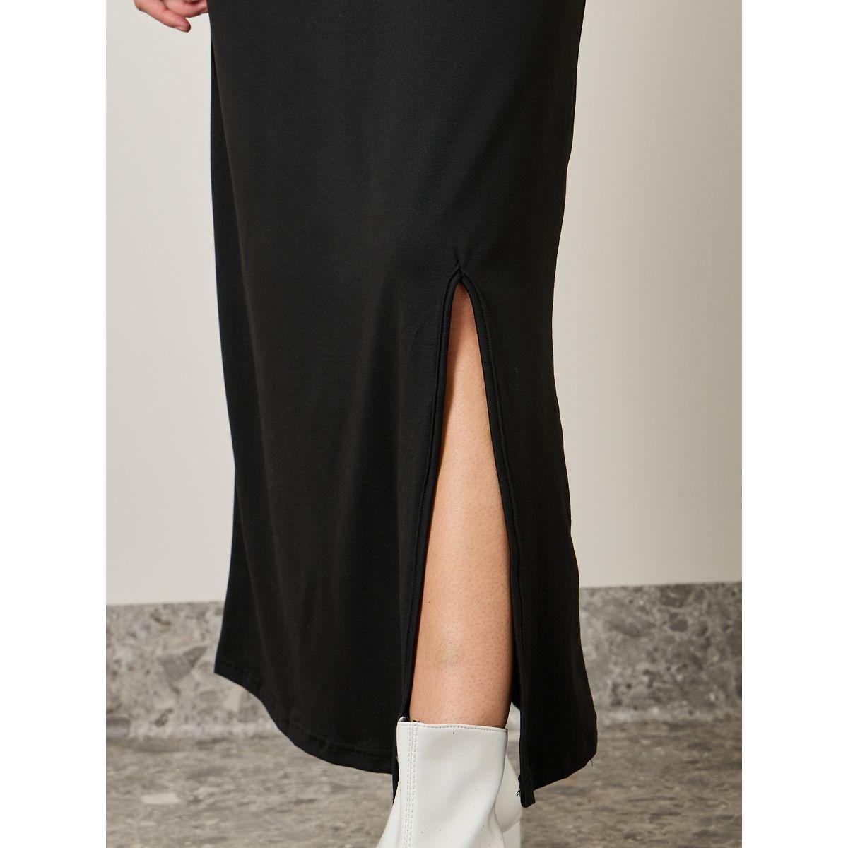 فستان طويل بياقة دائرية وشق امامي-women-clothing-dresses-image-4
