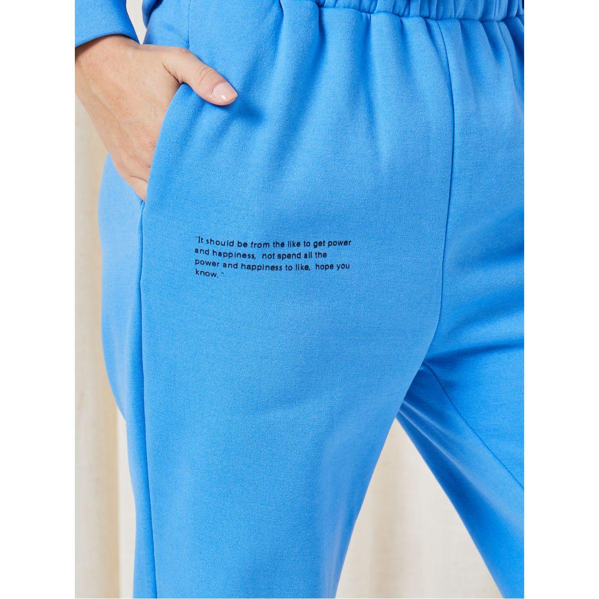 Styli Unwind Paragraph Slogan Kangaroo Pocket Hoodie & Jogger Lounge Set-women-clothing-coordsets-image-6