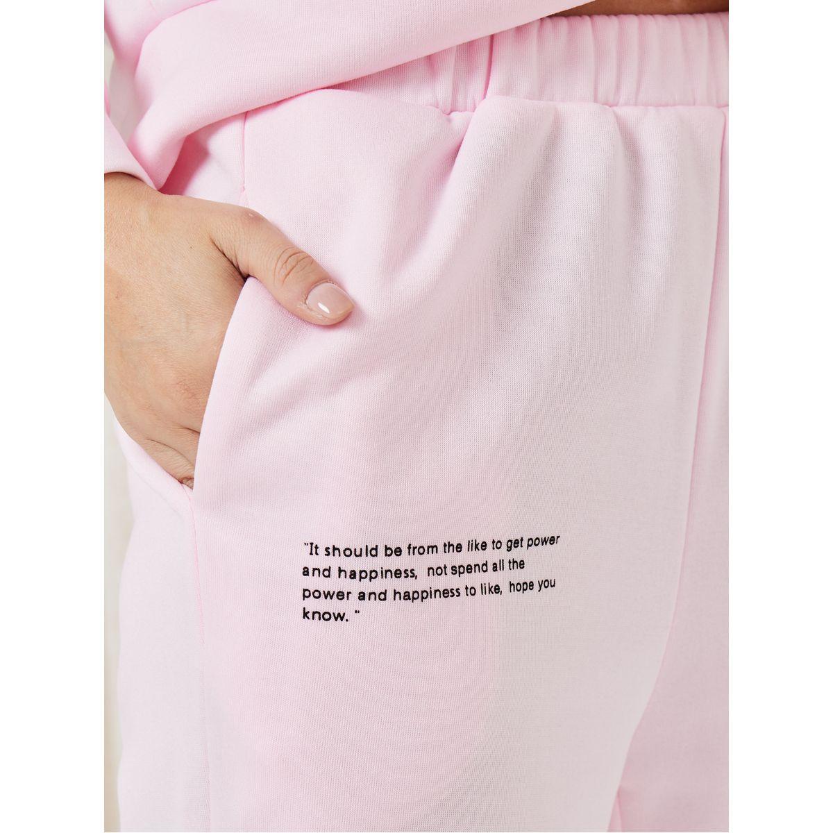 Styli Unwind Paragraph Slogan Kangaroo Pocket Hoodie & Jogger Lounge Set-women-clothing-coordsets-image-6
