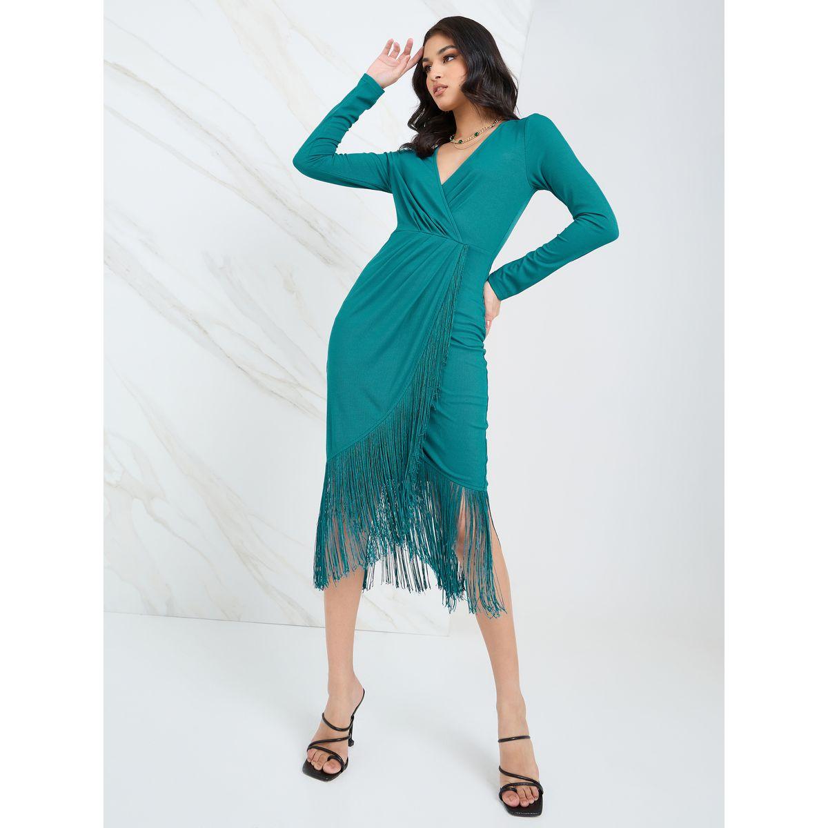 فستان ميدي بنمط لف-women-clothing-dresses-image-2