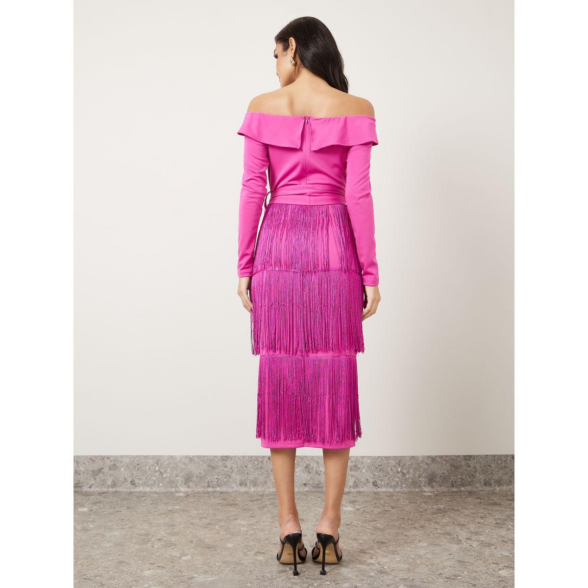 Styli Off Shoulder Fringed Bodycon Midi Dress-women-clothing-dresses-image-4