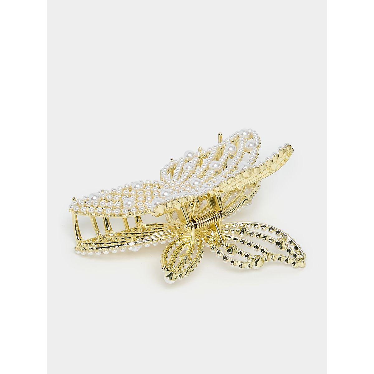 Styli Faux Pearl Butterfly Hair Claw-women-hairaccessories-clamps-image-2