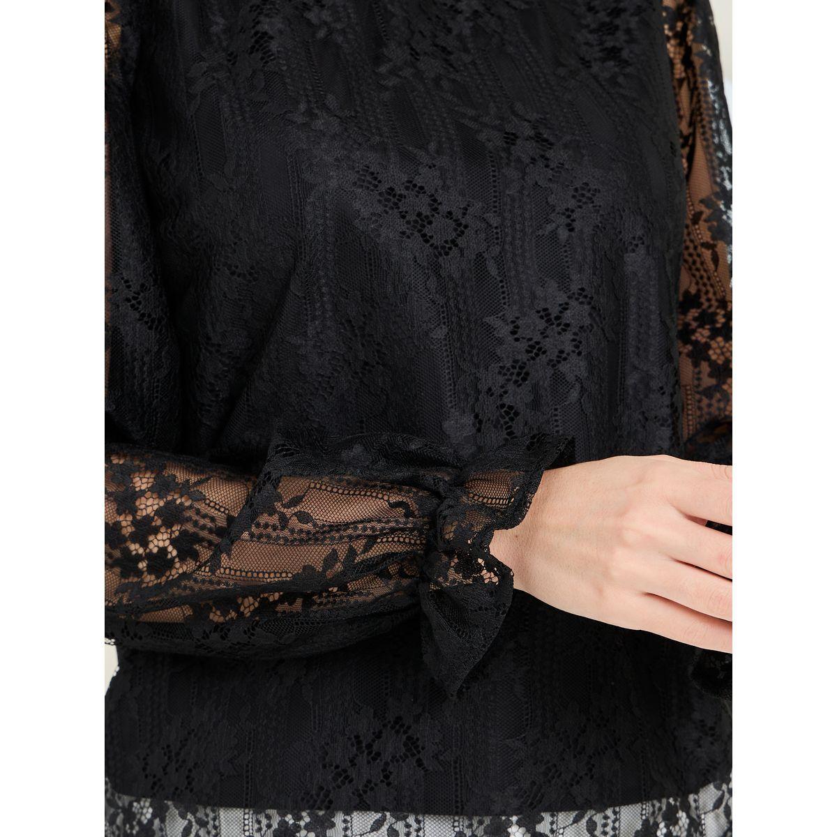 Styli Floral Lace Detail Round Neck Blouse-women-clothing-shirtsandblouses-blouses-image-3