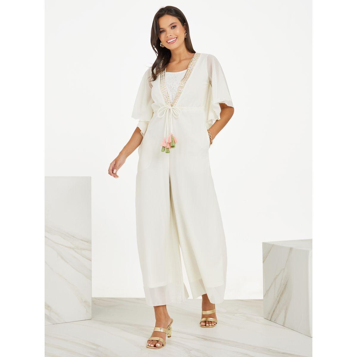 Styli Batwing Sleeve Wide Leg Jumpsuit with Tassel Detail-women-clothing-jumpsuits-image-1