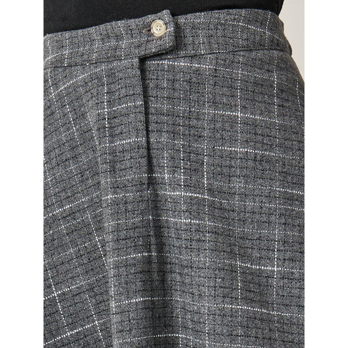 Styli Plaid Wool Like A-Line Midi Skirt-women-clothing-bottoms-skirts-image-3
