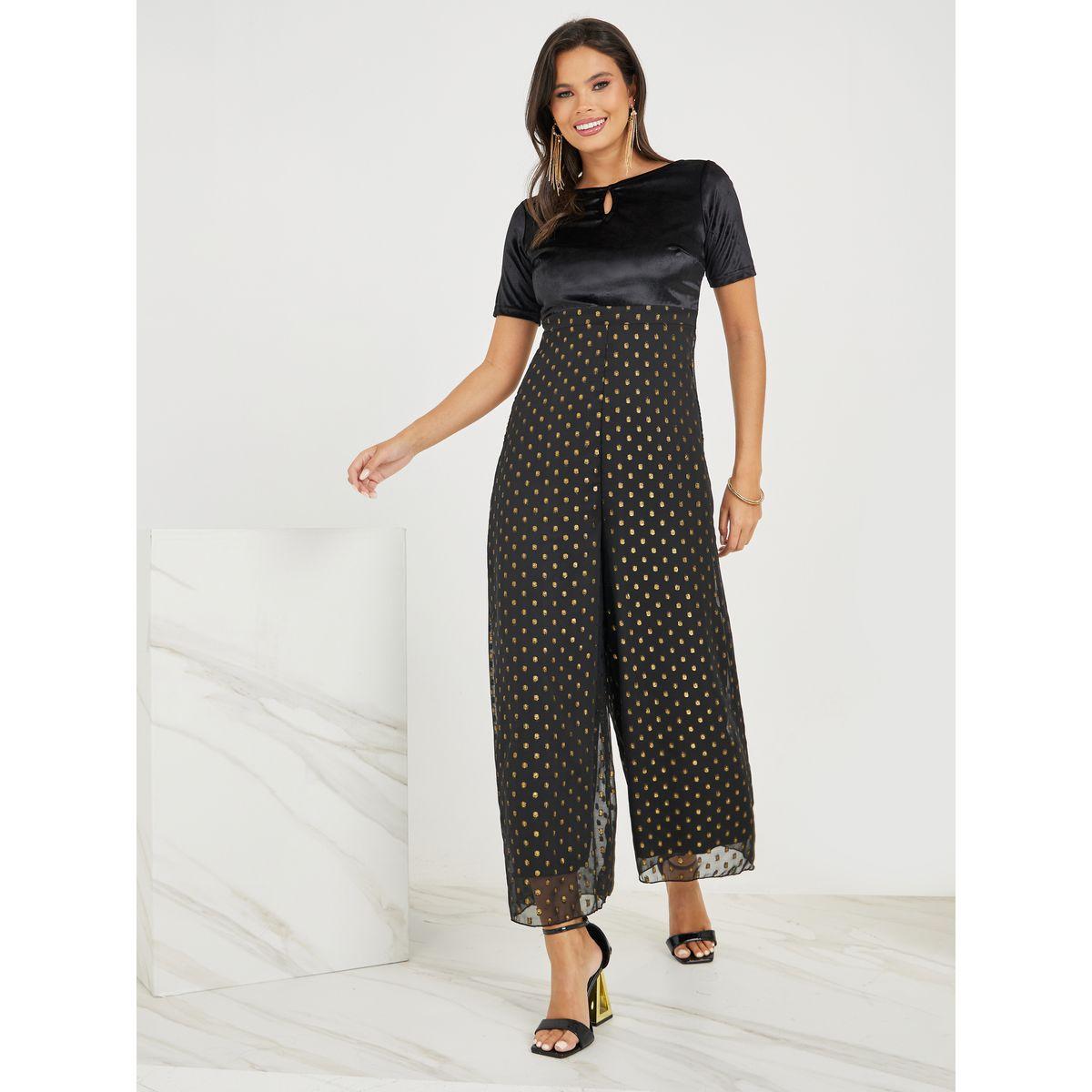 Styli Wide Leg Jumpsuit With Foil Print-women-clothing-jumpsuits-image-1