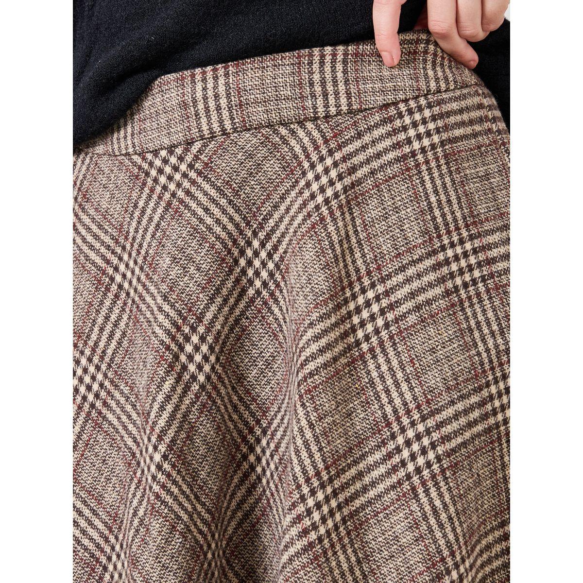 Styli Flannel Print Wool Like A-Line Midi Skirt-women-clothing-bottoms-skirts-image-3