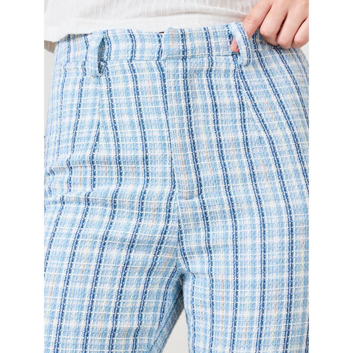 Styli Tweed Straight Pants with Belt Loops-women-clothing-bottoms-trousers-image-3