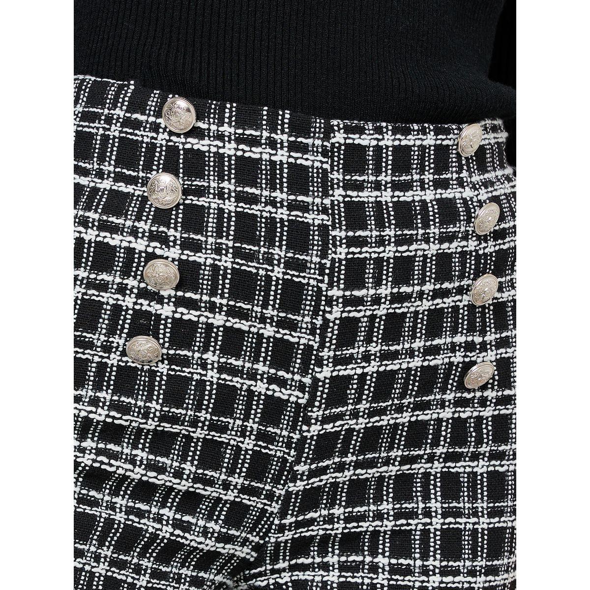 بنطال تويد واسع مزين بأزرار-women-clothing-bottoms-trousers-image-3