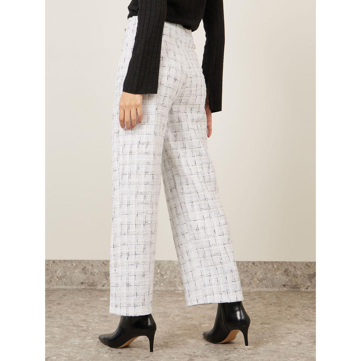 Styli Tweed Flared Pants with Button Detail-women-clothing-bottoms-trousers-image-4