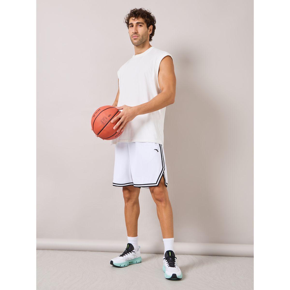 Anta Side Taping Detail Knit Game Shorts-men-clothing-bottoms-shorts-image-1