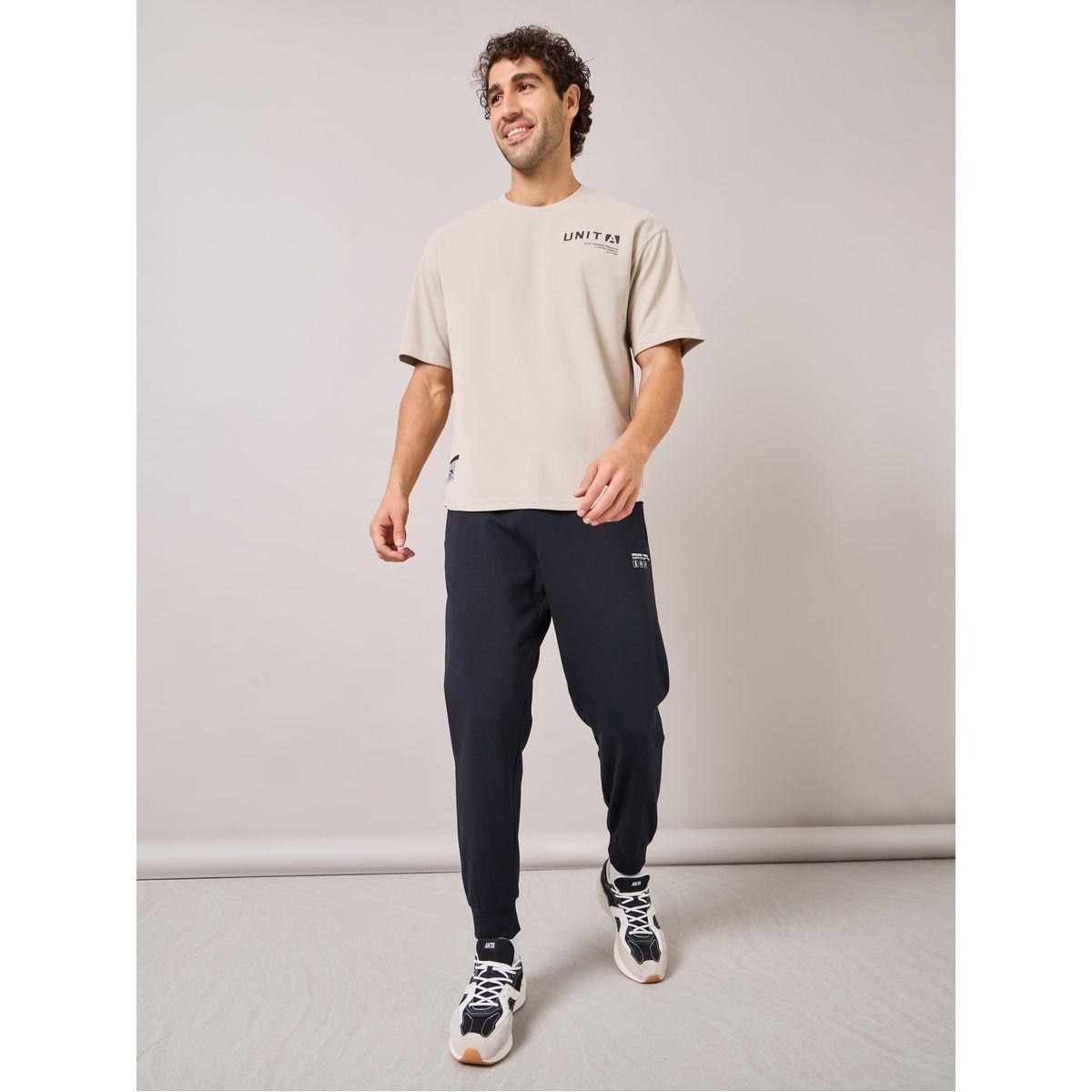Anta Slogan Print Knit Jogger with Side Pocket-men-clothing-bottoms-joggers-image-2