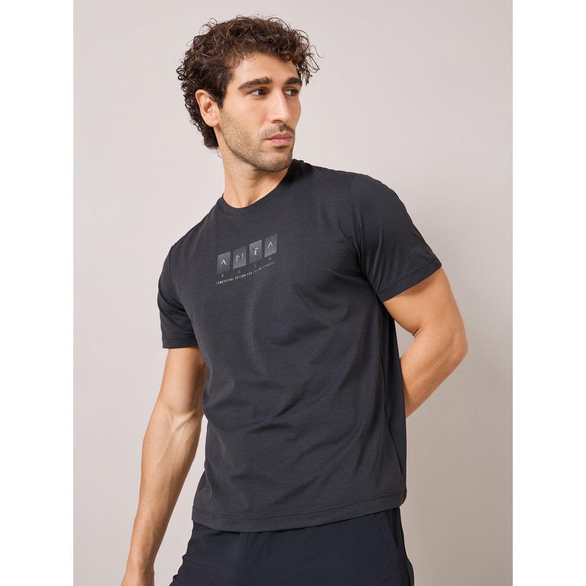 Anta Textured Logo Print Training T-Shirt-men-clothing-sportswearandactivewear-tshirtsandpolos-image-1