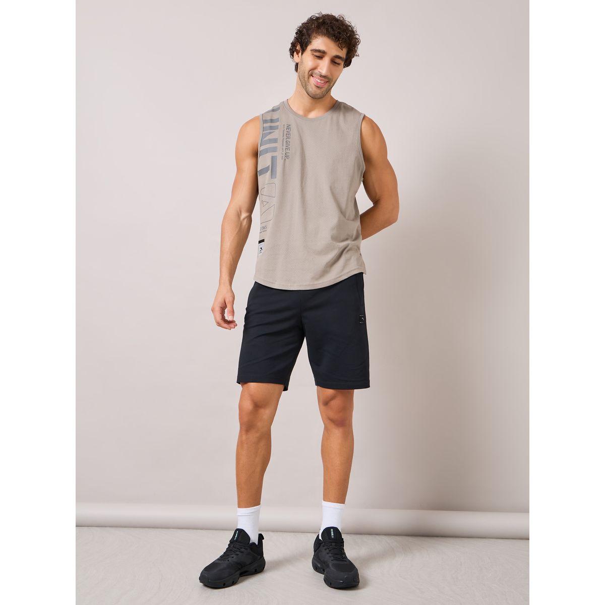 Anta Solid Knit Shorts with Side Pocket-men-clothing-bottoms-shorts-image-2