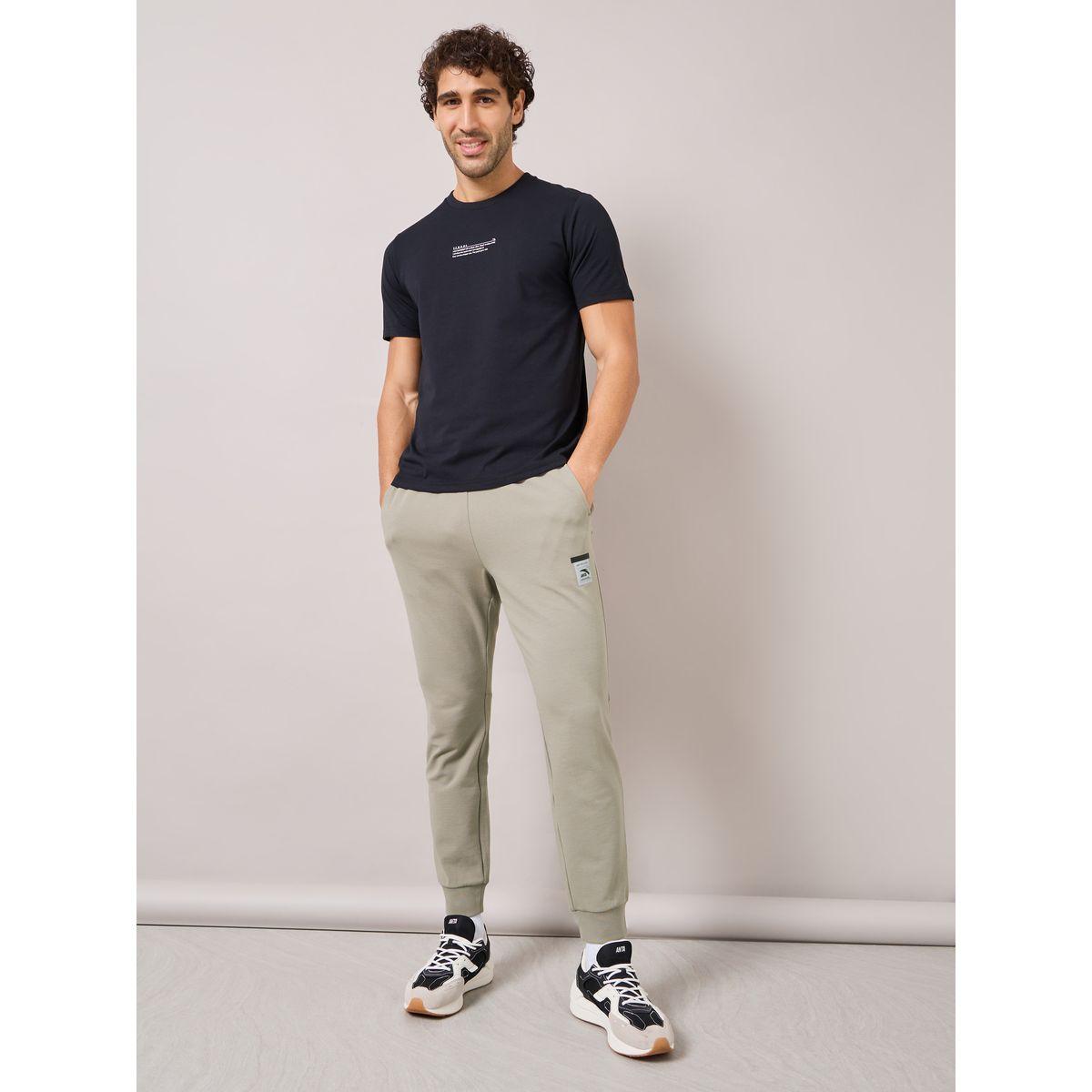 Anta Logo Print Knit Cuffed Jogger-men-clothing-bottoms-joggers-image-2