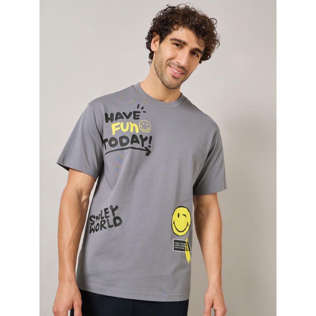 Anta Have Fun Emoji Print Lifestyle T-Shirt-men-clothing-tshirtsandpolos-tshirts-image-1