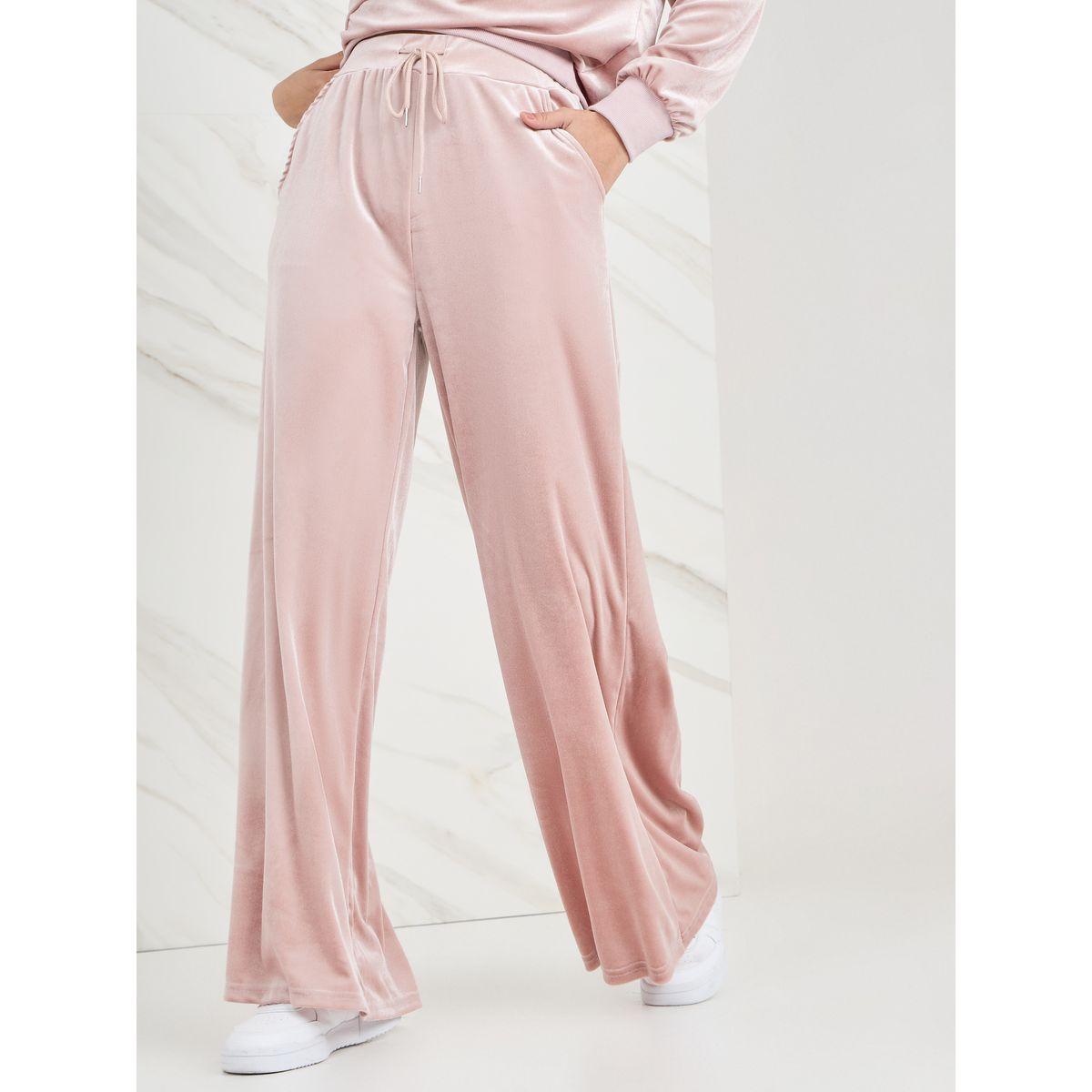 Styli Collared Velour Sweatshirt & Wide Leg Jogger Co-Ords-women-clothing-coordsets-image-4