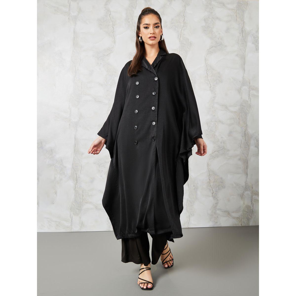 معطف طويل واسع بصفين أزرار-women-clothing-coatsandjackets-coats-image-1