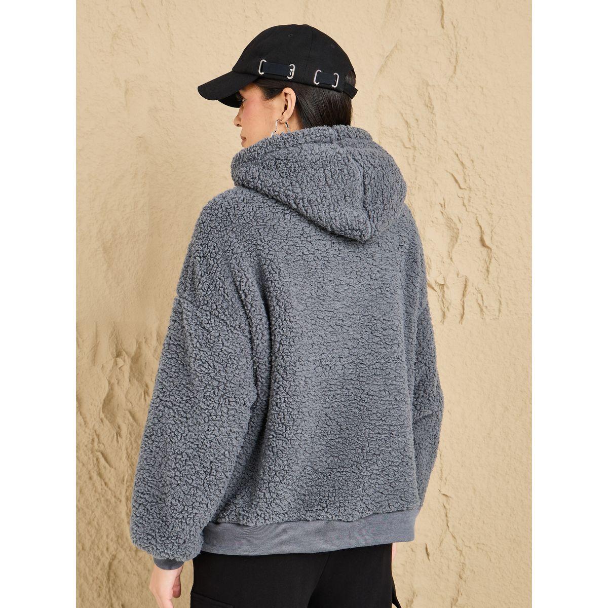 Styli Oversized Chunky Fleece Hoodie-women-winterwear-hoodiesandsweatshirts-hoodies-image-4