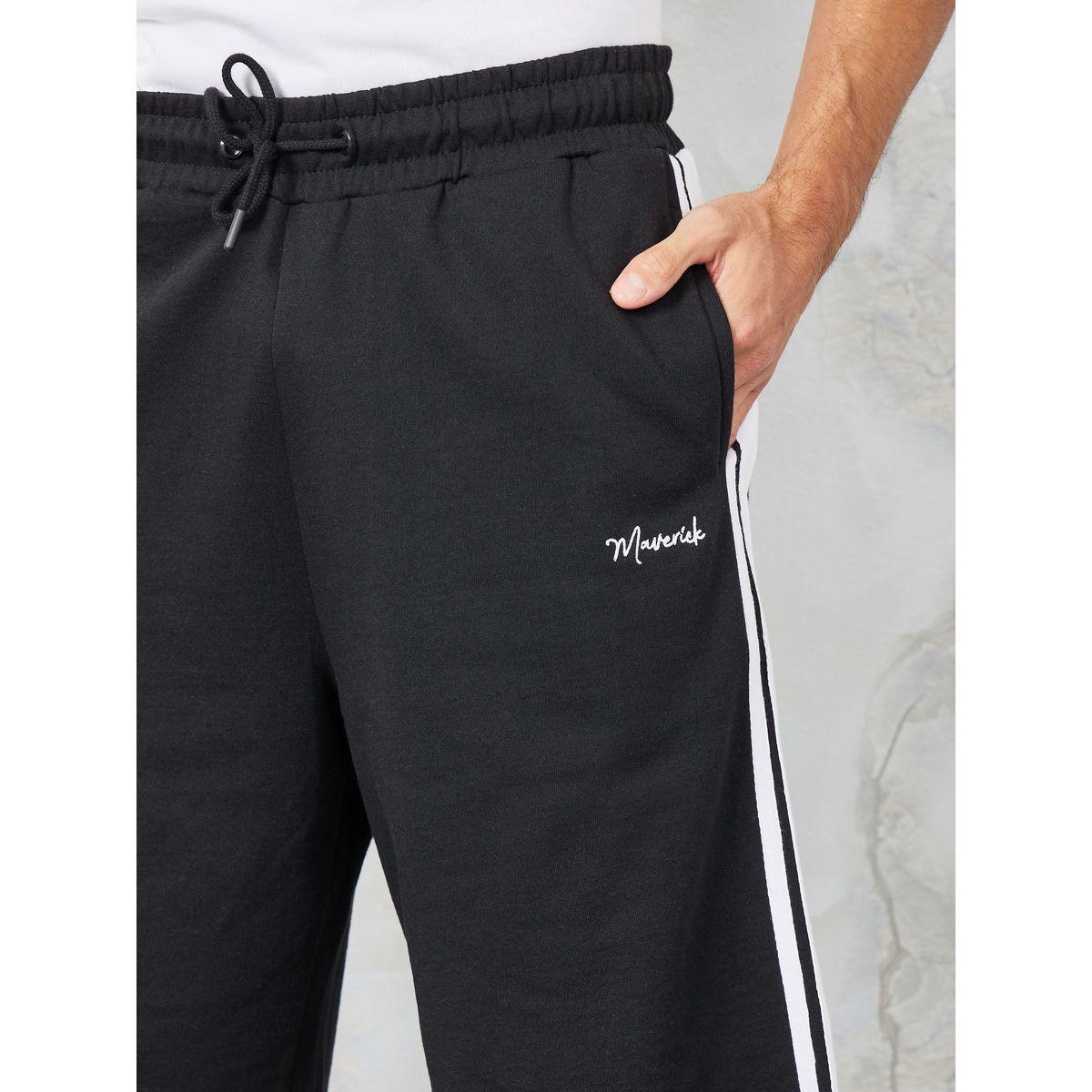 شورت فليس واسع بأشرطة جانبية-men-clothing-bottoms-shorts-image-3