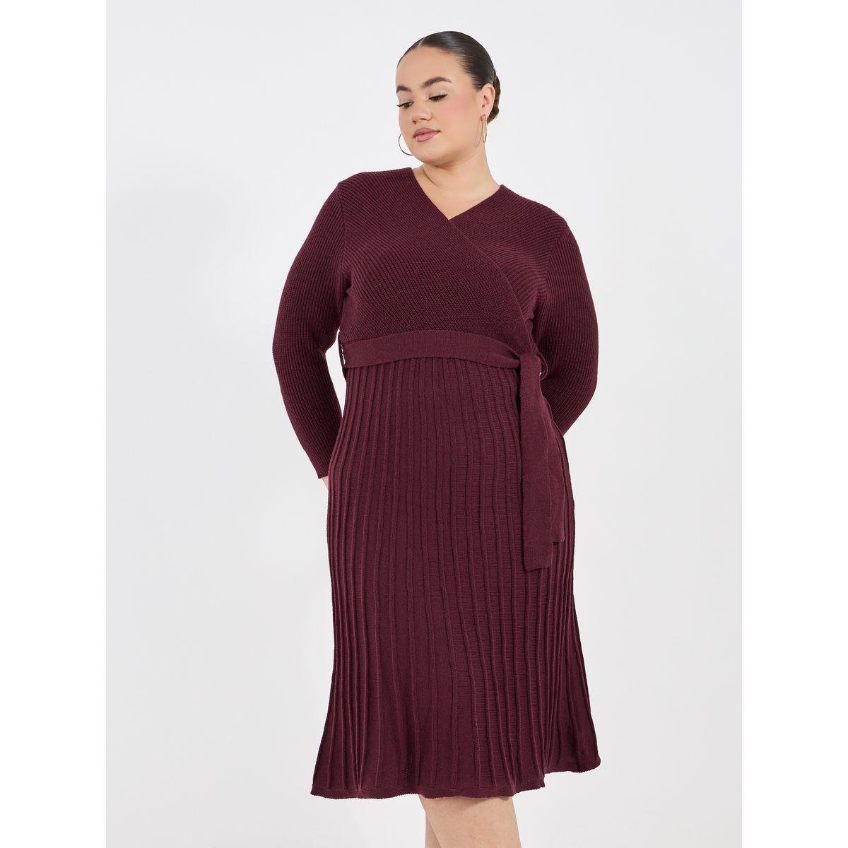 Styli Plus Size Textured Knit Sweater Midi Dress-women-clothing-dresses-image-5