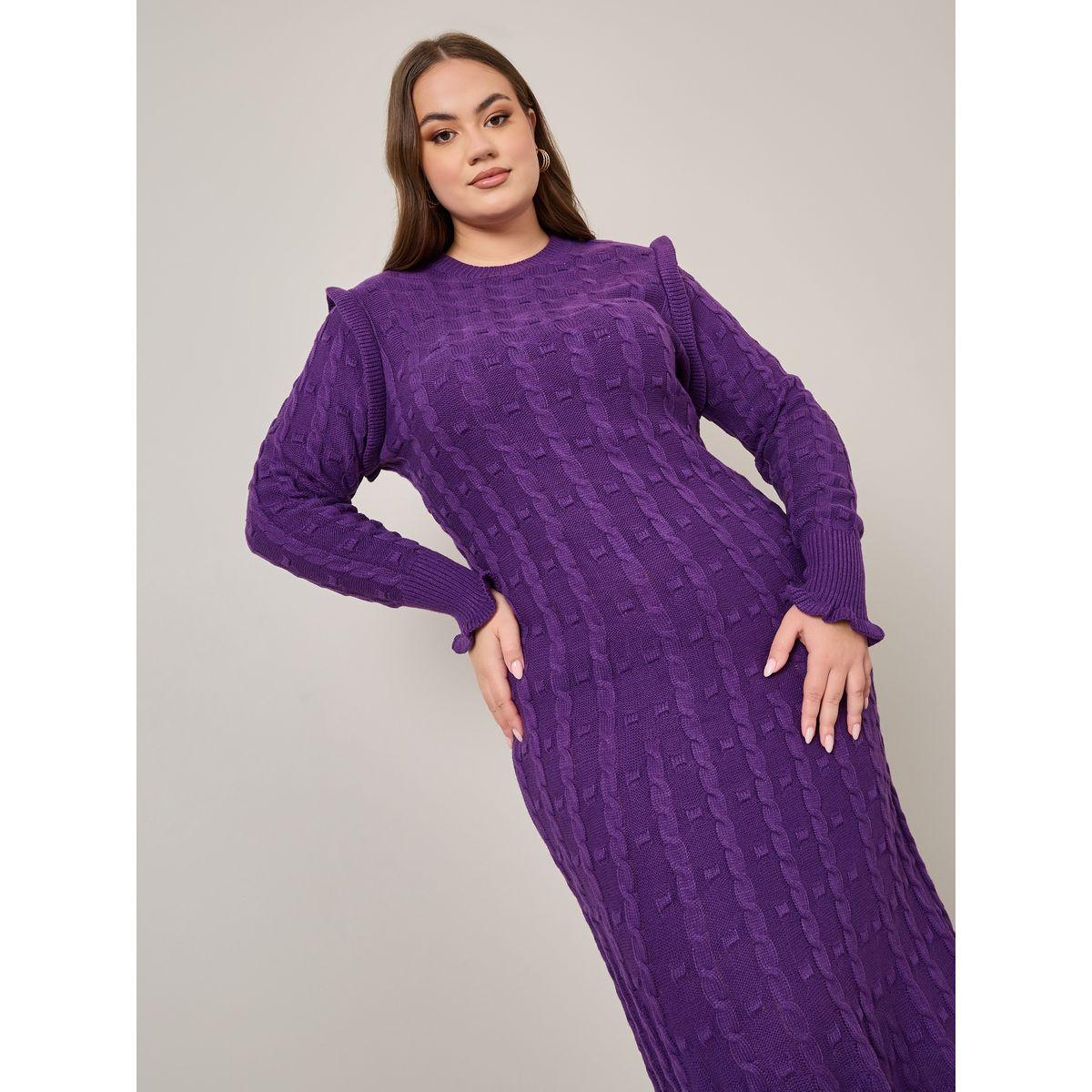 فستان ميدي بتفاصيل محبوكة-women-clothing-dresses-image-2