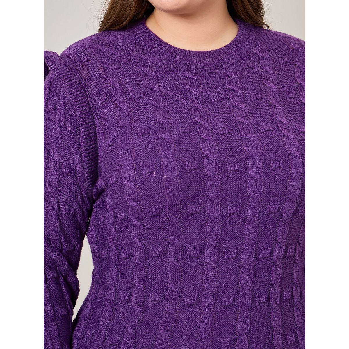 Styli Plus Structured Shoulder A-Line Sweater Dress-women-clothing-dresses-image-3