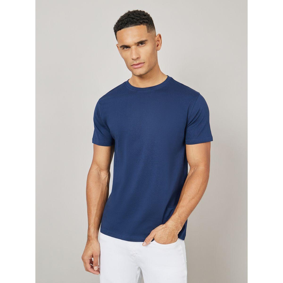 تيشيرت سادة بقصة عادية-men-clothing-tshirtsandpolos-tshirts-image-1
