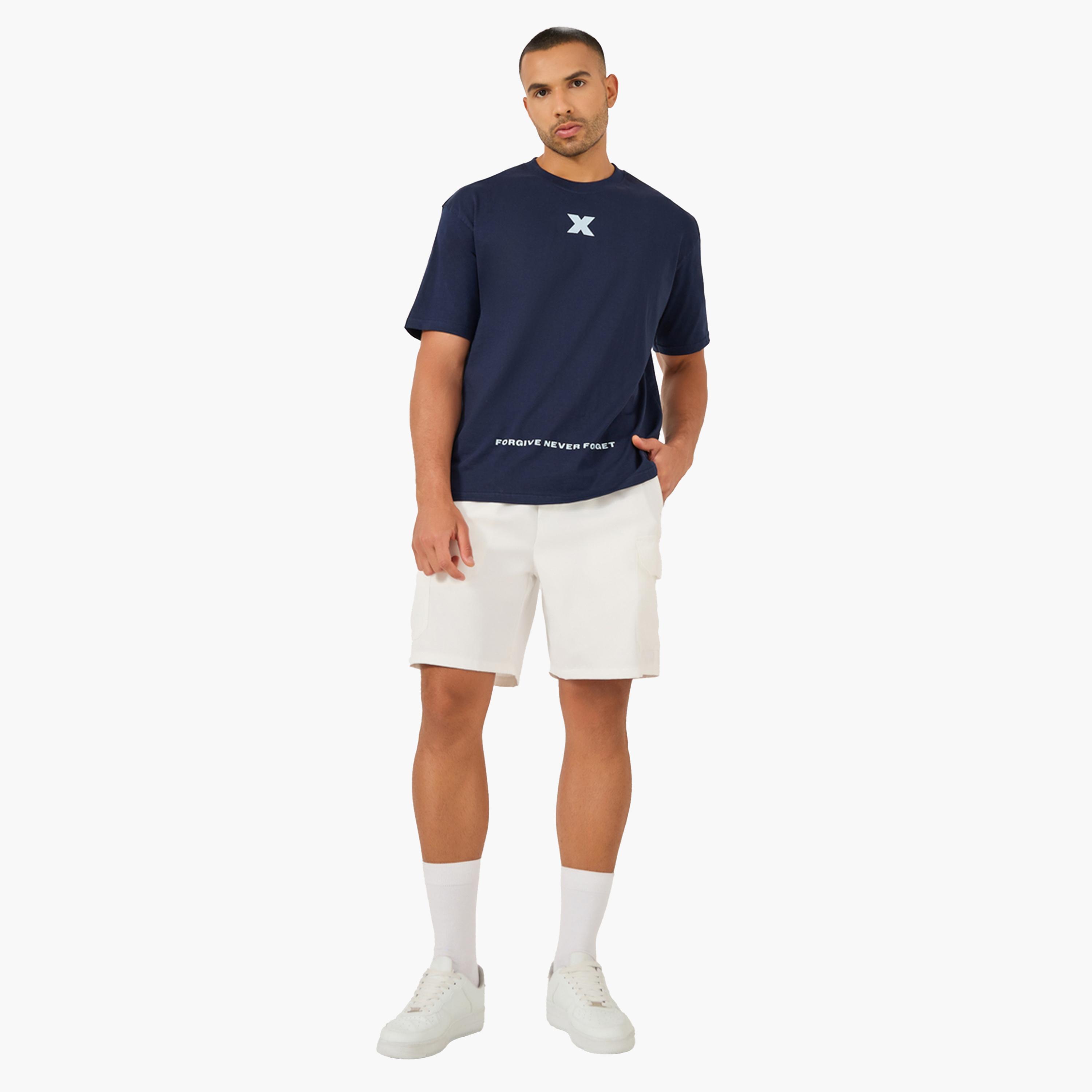 Styli Minimal Graphic Print Oversized Pure Cotton T-Shirt-men-clothing-tshirtsandpolos-tshirts-image-2