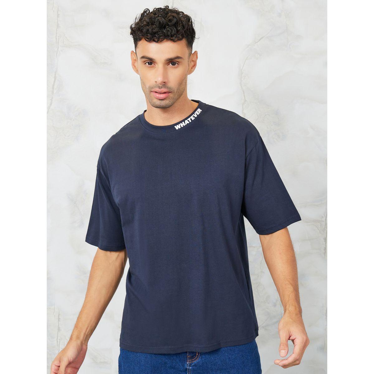 Styli Slogan Print Cotton Oversized T-Shirt-men-clothing-tshirtsandpolos-tshirts-image-1