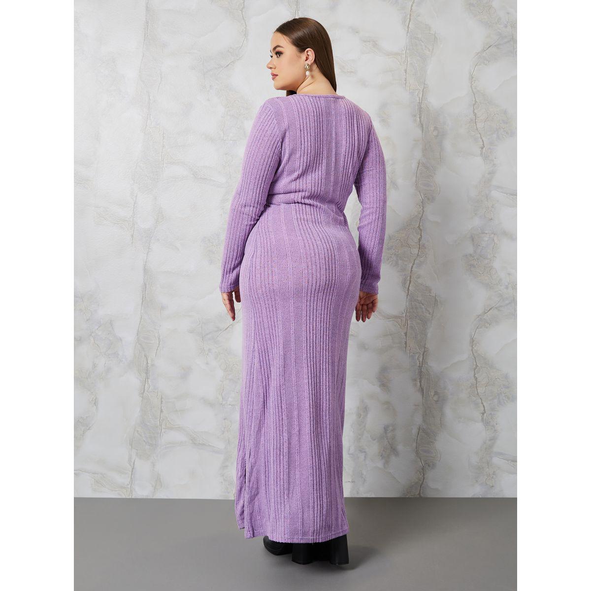 فستان طويل بشق جانبي-women-clothing-dresses-image-5