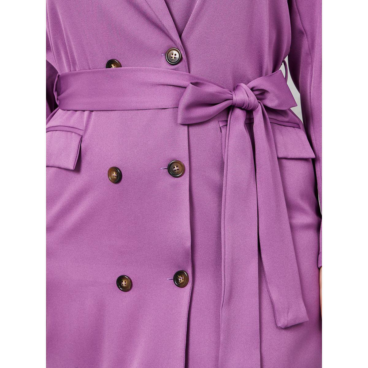 Styli Plus Double Breasted Blazer Mini Dress with Tie Belt-women-clothing-dresses-image-3
