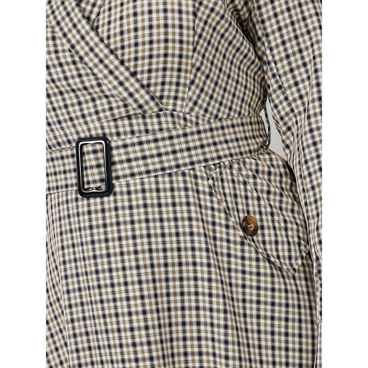 Styli Plus Checked Design Belted Blazer Midi Dress-women-clothing-dresses-image-3