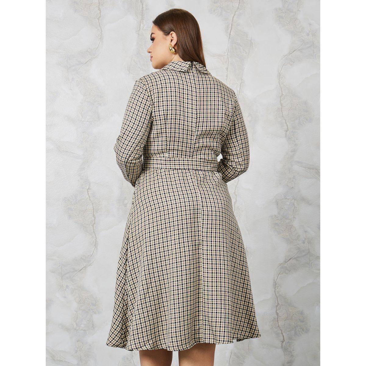 فستان ميدي مطبع بمربعات-women-clothing-dresses-image-4
