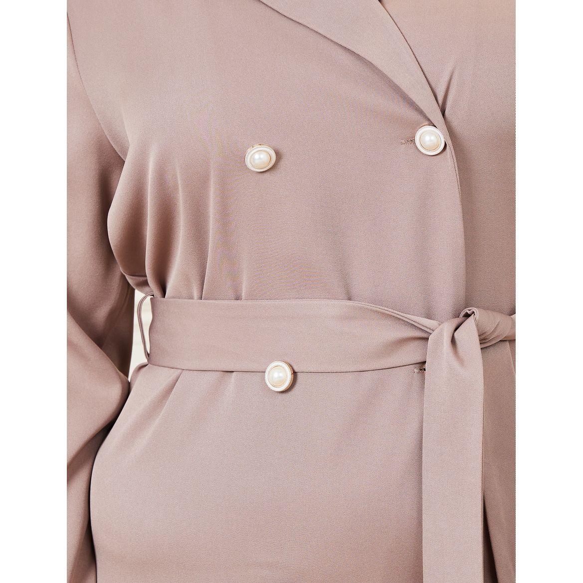 Styli Pleated Hem Midi Blazer Dress with Tie Belt-women-clothing-dresses-image-3