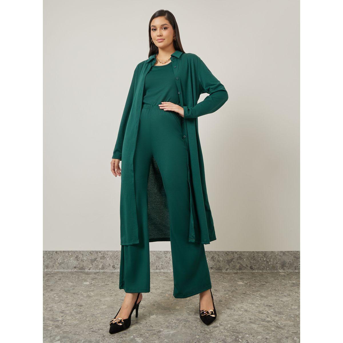 Styli Set of 3 - Longline Knit Shirt, Tank Top & Wide Leg Pants-women-clothing-coordsets-image-1